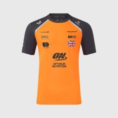 Týmové tričko McLaren F1 s logy sponzorů - Lando Norris oranžové