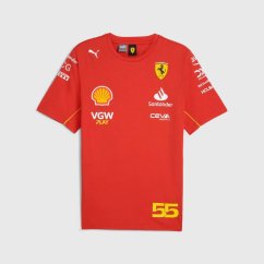 Tímové tričko Carlos Sainz - Scuderia Ferrari F1 2024 červené