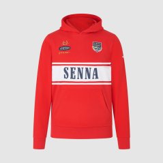 Ayrton Senna mikina Legend červená s kapucí