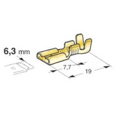 RRS Plochá dutinka 6,3 x 0,4mm