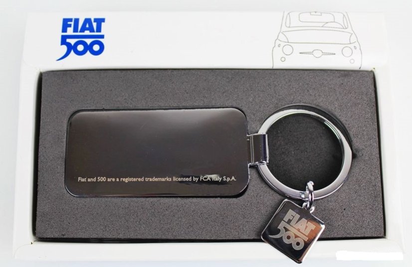 Klíčenka  Fiat 500 přední maska černá oficiální produkt