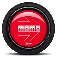 MOMO Tlačidlo klaksónu, červenostriebrné