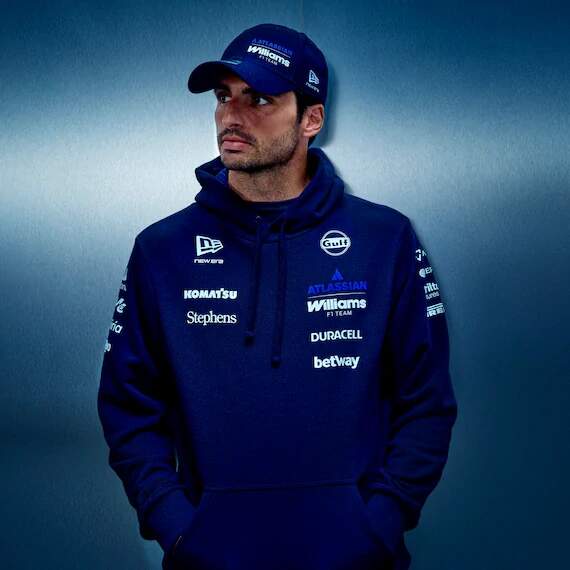 Mikina s kapucí Williams F1 Team s logy sponzorů - týmová edice