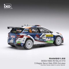 Model IXO Škoda Fabia Rally2 #10 Wagner-Hain Barum Rally 2024 1:43