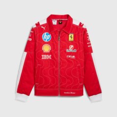 Tímová bunda Scuderia Ferrari SE Monza 2025 s logami sponzorov červená