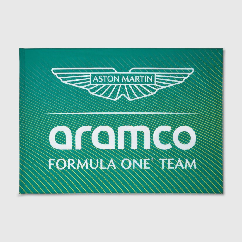 Aston Martin F1 Team fanouškovská vlajka s logem