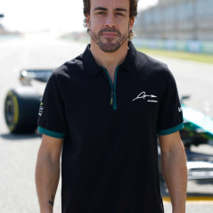 Polokošile Fernando Alonso X Aston Martin volnočasová černá