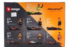 Set 7 modelů Mclaren F1 1:43 BBurago - Norris / Piastri / Ricciardo