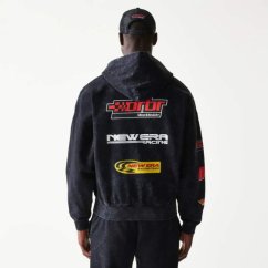 Mikina na zip Oracle Red Bull Racing NE LINEAR černá - oversize