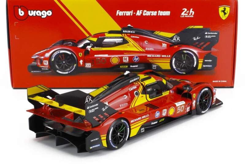 Model BBurago Ferrari 499P NR.50 Winner Le Mans 2024 1:18