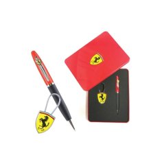 Dárková sada Scuderia Ferrari - kuličkové pero a klíčenka