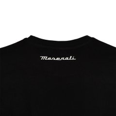 Maserati pánské tričko s velkým logem trojzubce černé