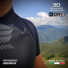 Pánské funkční tričko TECSO s krátkým rukávem K-DRY černé - S