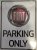 Fiat cedule PARKING ONLY