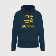 Fanouškovská mikina s kapucí Ayrton Senna tmavě modrá