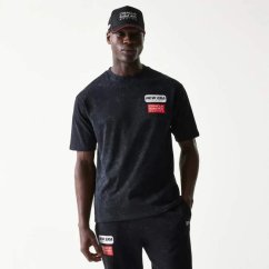 Volnočasové tričko Oracle Red Bull Racing NE LINEAR černé - oversize