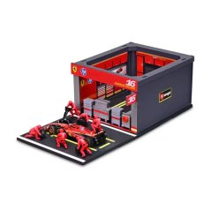 Model Bburago Scuderia Ferrari F1 1:43 Charles Leclerc s modelom boxu