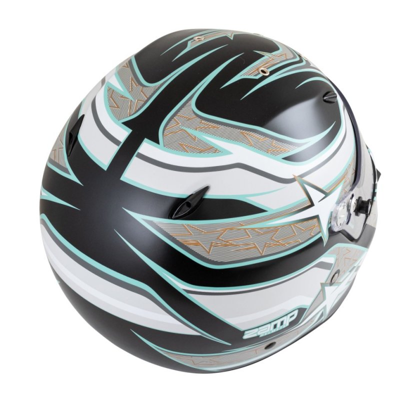 ZAMP Přilba ZR 72 Matte Black / Grey / Blue