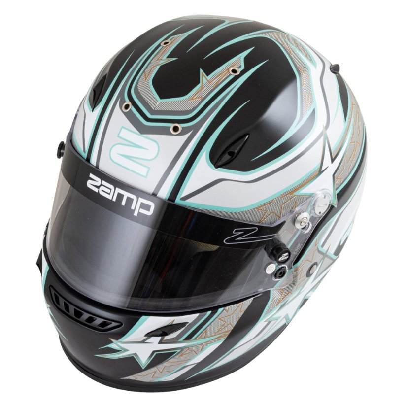 ZAMP Přilba ZR 72 Matte Black / Grey / Blue