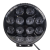 LED svetlo kulaté, ultra tenké, 12x10W, ø218mm, ECE R7/R10/R112