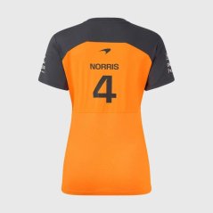 Dámske tímové tričko McLaren F1 s logami sponzorov - Lando Norris oranžové