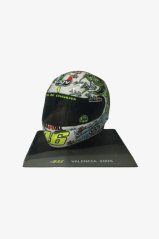 Model přilby Moto GP Valentino Rossi Valencia 2005 1:5