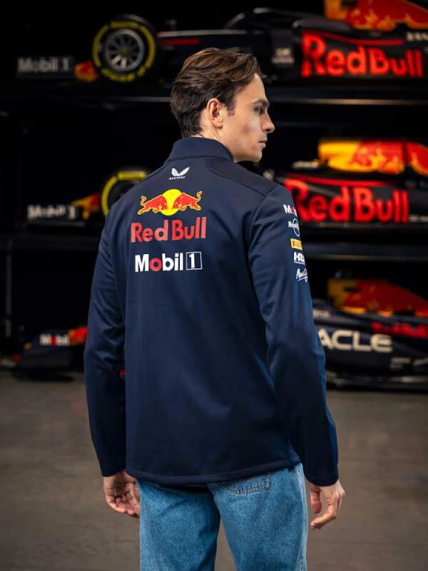 Týmová softshell bunda Oracle Red Bull Racing s logy sponzorů