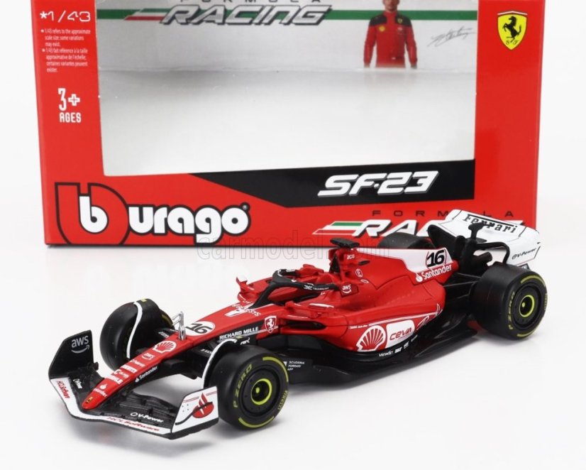 Model Scuderia Ferrari SF-23 BBurago #16 Leclerc Las Vegas 2023 1:43