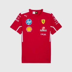 Dámské týmové tričko Scuderia Ferrari F1 s logy sponzorů