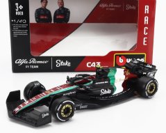 Model Alfa Romeo F1 C43 BBurago #24 G. Zhou Italian GP 2023 1:43