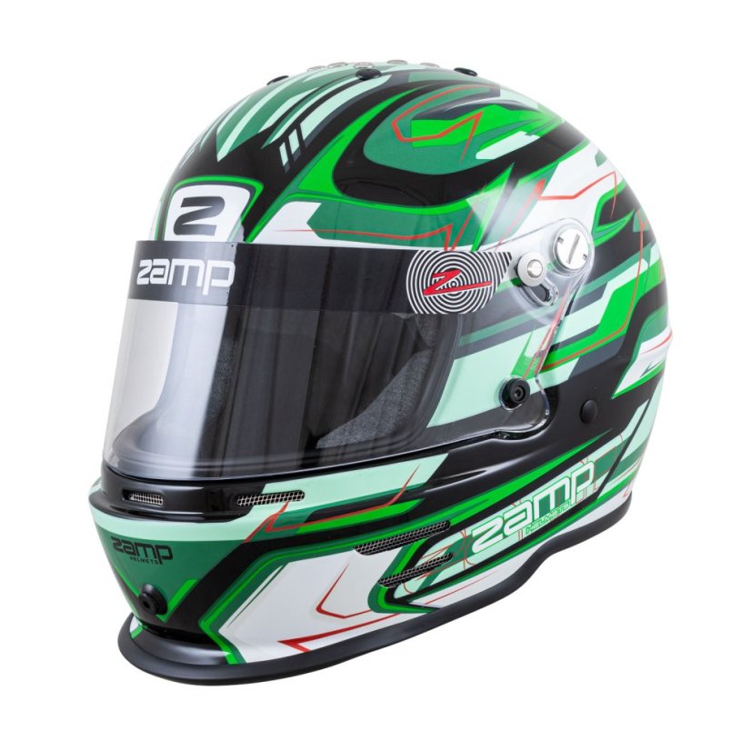ZAMP Přilba RZ 42Y Black/Green CMR