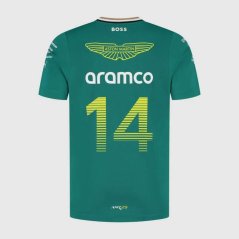 Týmové tričko Aston Martin F1 Team s logy sponzorů - Fernando Alonso
