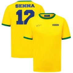 Fanouškovské tričko Ayrton Senna #12 žluté