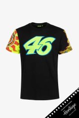 Tričko VR46 Valentino Rossi - Heritage černé