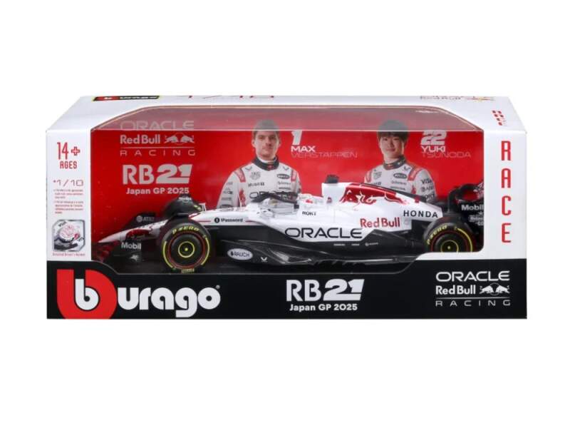 Model Red Bull F1 RB21 BBurago #1 Max Verstappen 2025 winner Japan GP 1:18