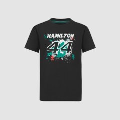 Mercedes AMG Petronas F1 detské tričko Lewis Hamilton #44 čierne