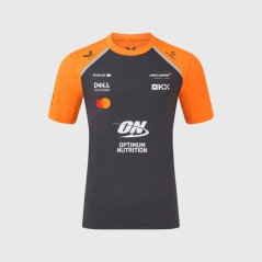 Týmové tričko Mclaren F1 s logy sponzorů tmavě šedé