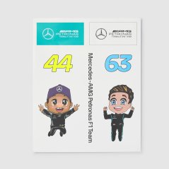Mercedes AMG F1 tímové samolepky set