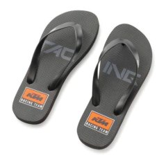 Volnočasové pantofle KTM Racing černé s logem - 45-46