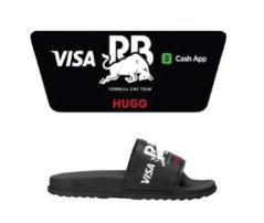 Čierne pantofle Visa Cash App RB s logom - 42