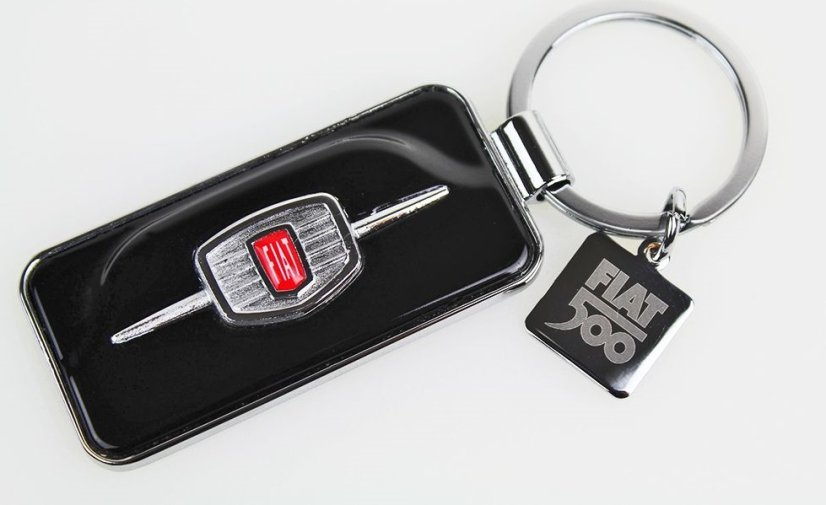 Klíčenka  Fiat 500 přední maska černá oficiální produkt
