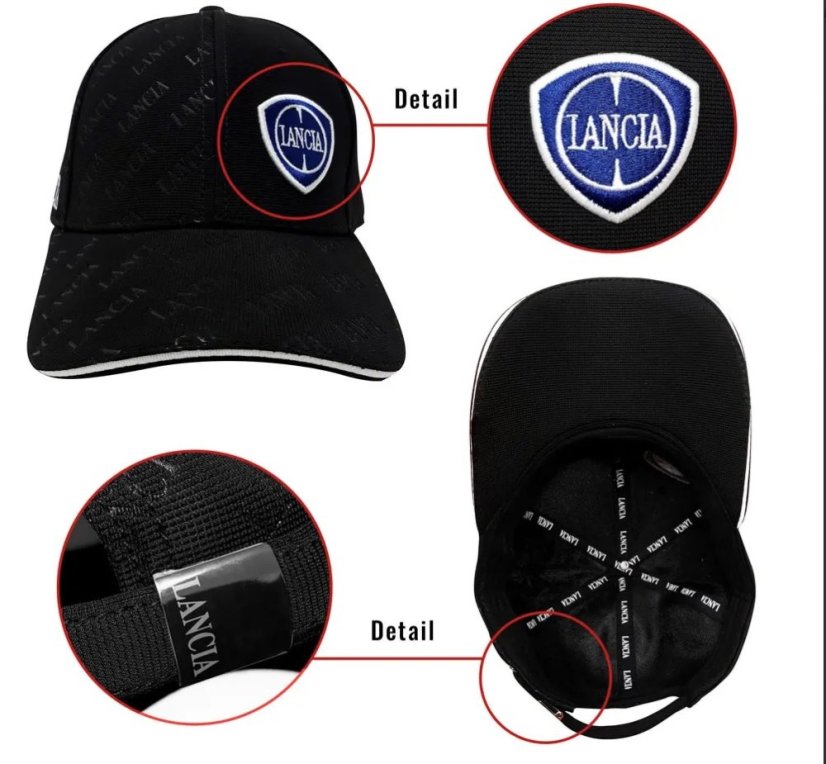 Lancia kšiltovka černá - licencovaný produkt