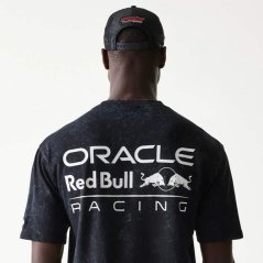 Volnočasové tričko Oracle Red Bull Racing NE LINEAR černé - oversize
