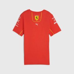 Dámské týmové tričko Scuderia Ferrari F1 2024 červené