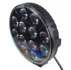 LED světlo kulaté, ultra tenké, 12x10W, ø218mm, ECE R7/R10/R112