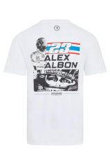 Fanouškovské tričko Alex Albon - Williams Racing F1 bílé