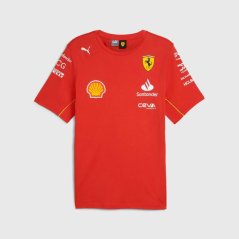 Týmové tričko Scuderia Ferrari F1 2024 červené