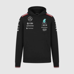 Týmová mikina s kapucí Mercedes AMG F1 černá