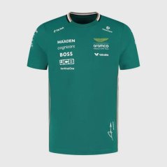 Týmové tričko Aston Martin F1 Team s logy sponzorů - Fernando Alonso