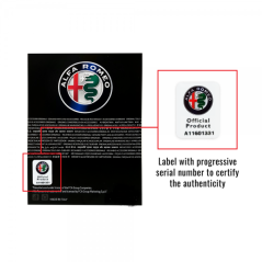 Alfa Romeo samolepky 3D Quadrifoglio pravá levá 95 x 85 mm